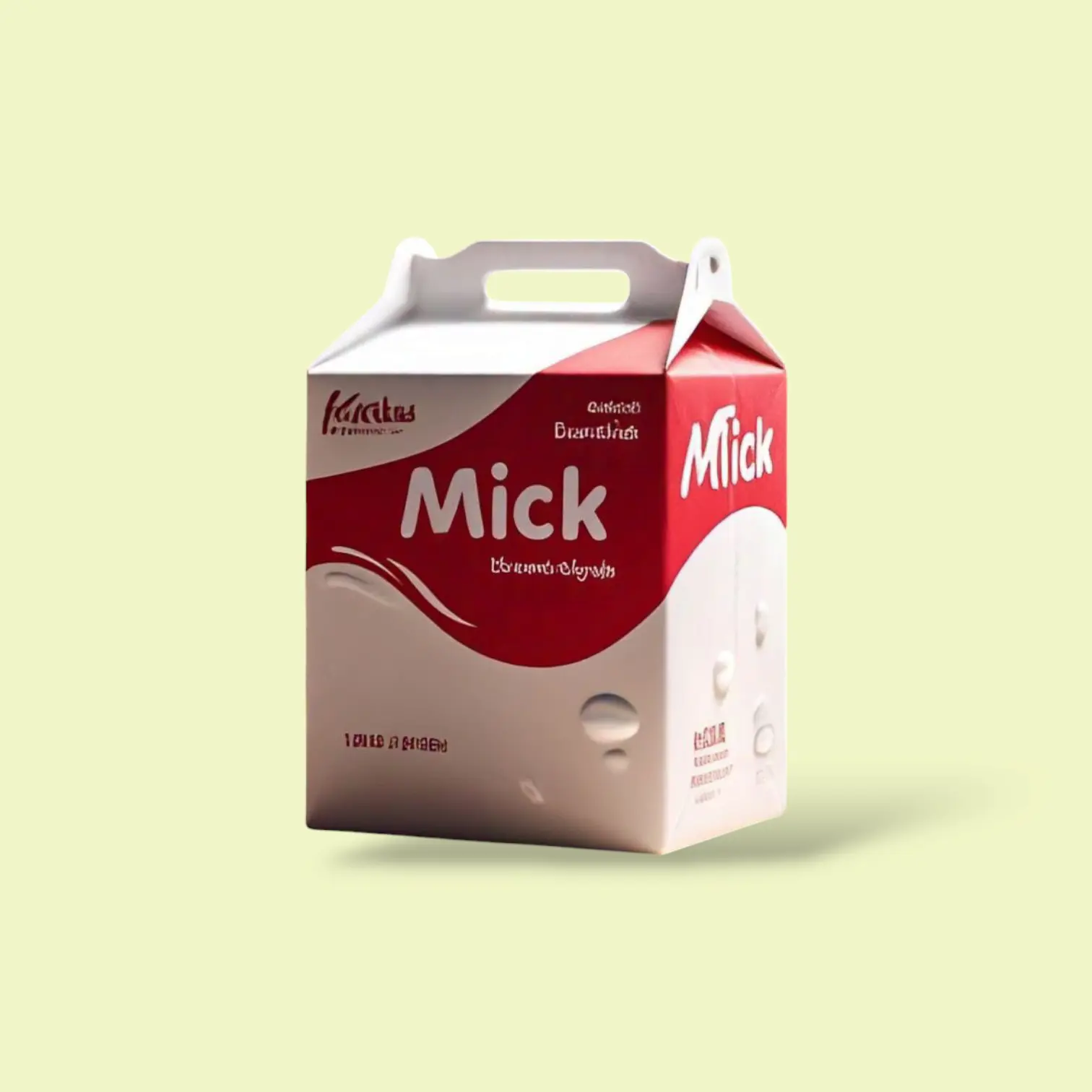 Branded milk carton packaging