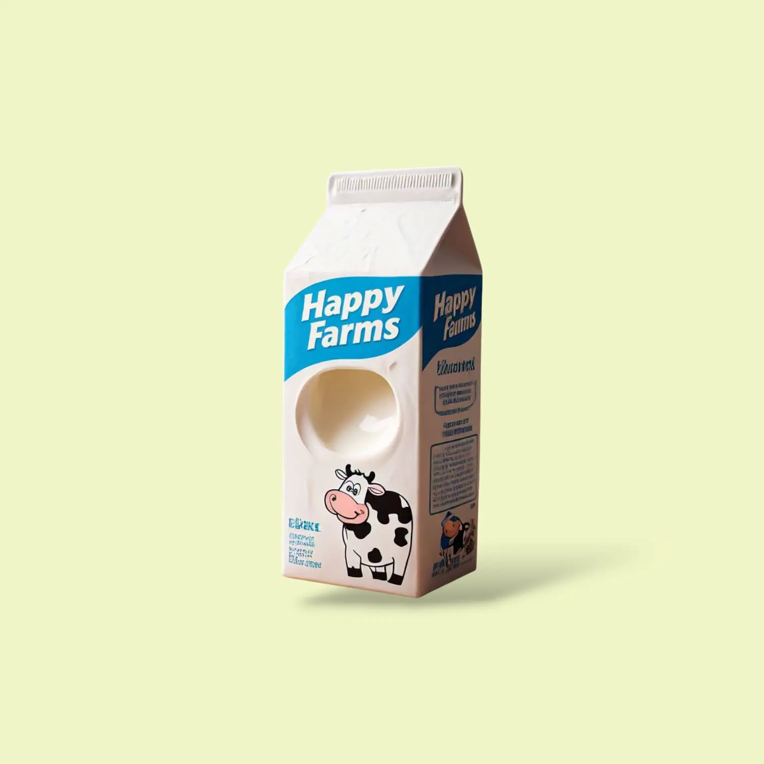 Custom printed milk cartons